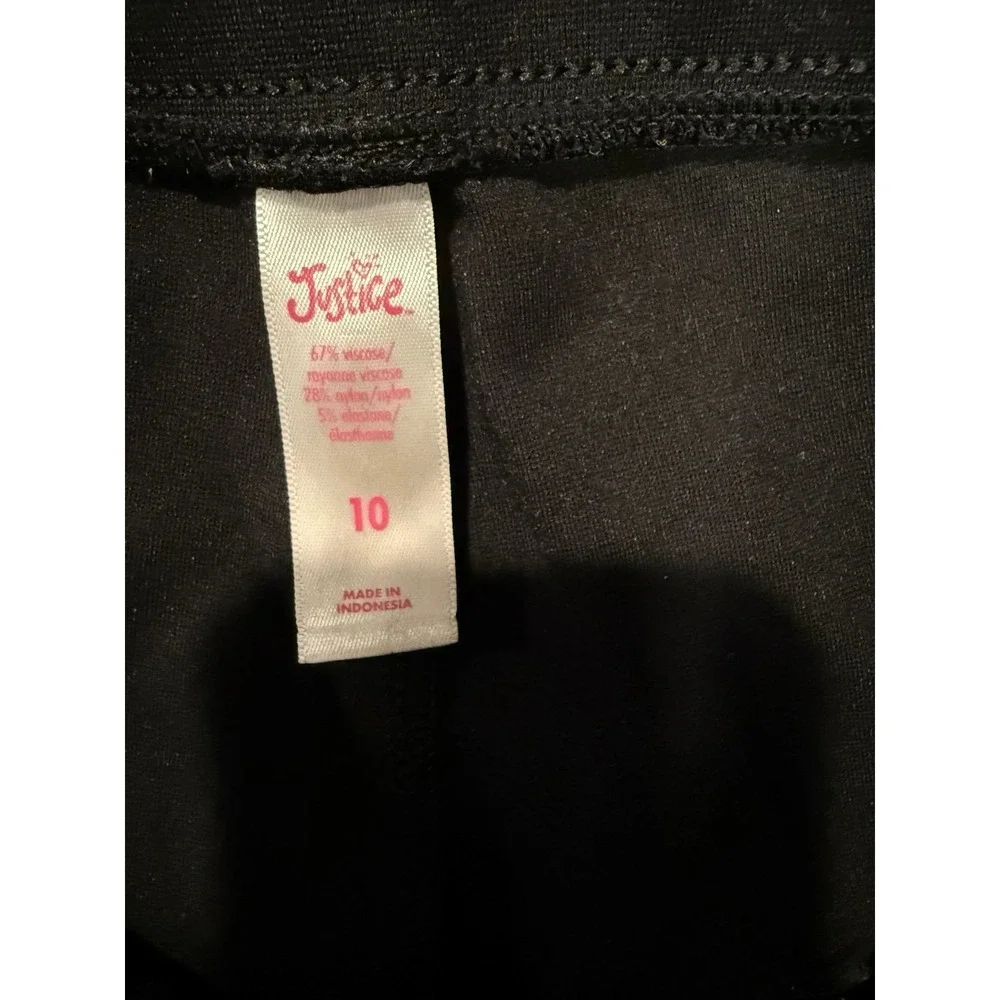 Justice Size 12 Girls Black‎ Pants
